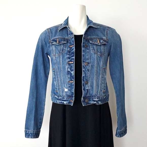Abercrombie & Fitch Jackets & Blazers - Abercrombie & Fitch Jean Distressed Wear Jacket Size Small